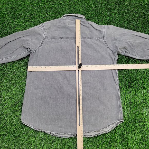 Harley-Davidson Denim Button Shirt Womens Medium 20x26 Gray - Picture 6 of 16